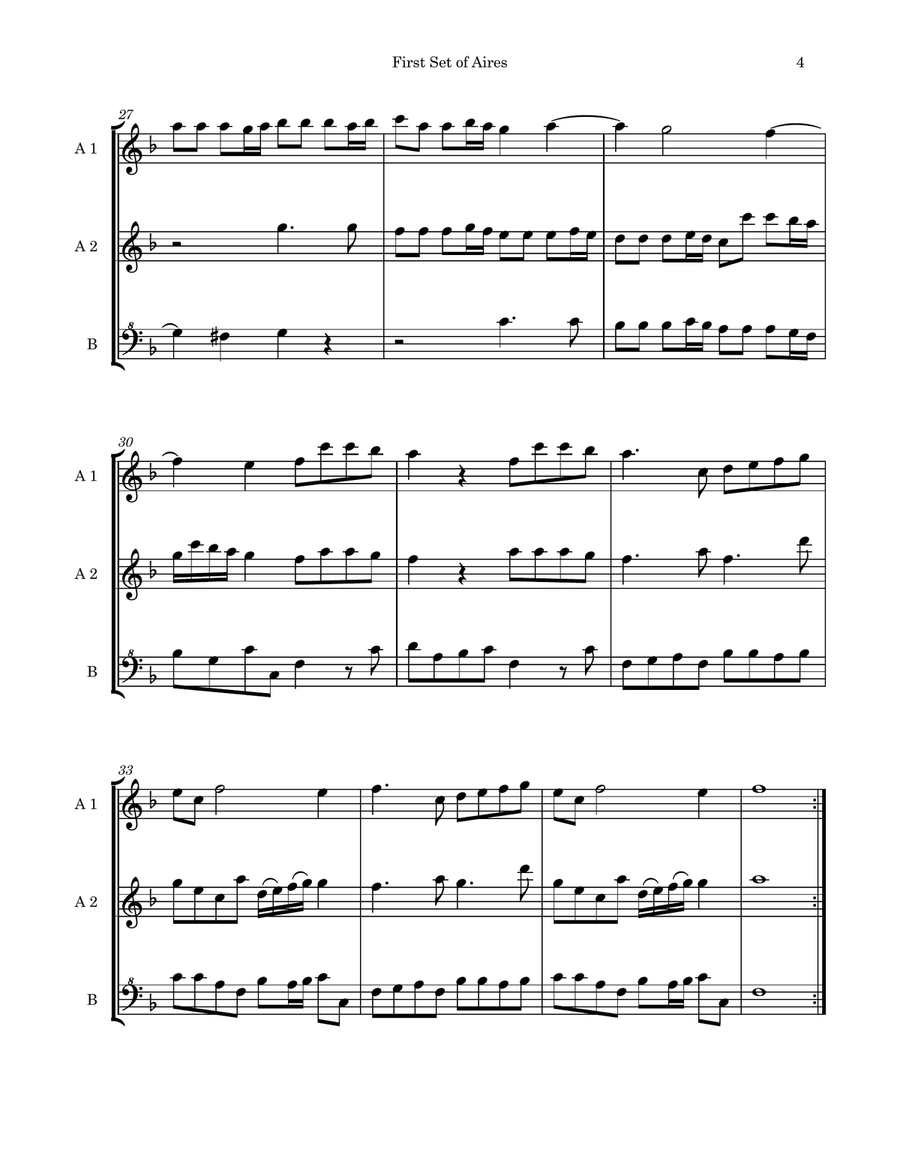 Four Robert Valentine Trio Sonatas for AAB Recorders Recorder scores gallery preview page 6