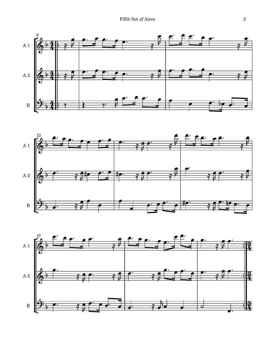 Three Robert Valentine Trio Sonatas for AAB Recorders Recorder scores gallery preview page 4