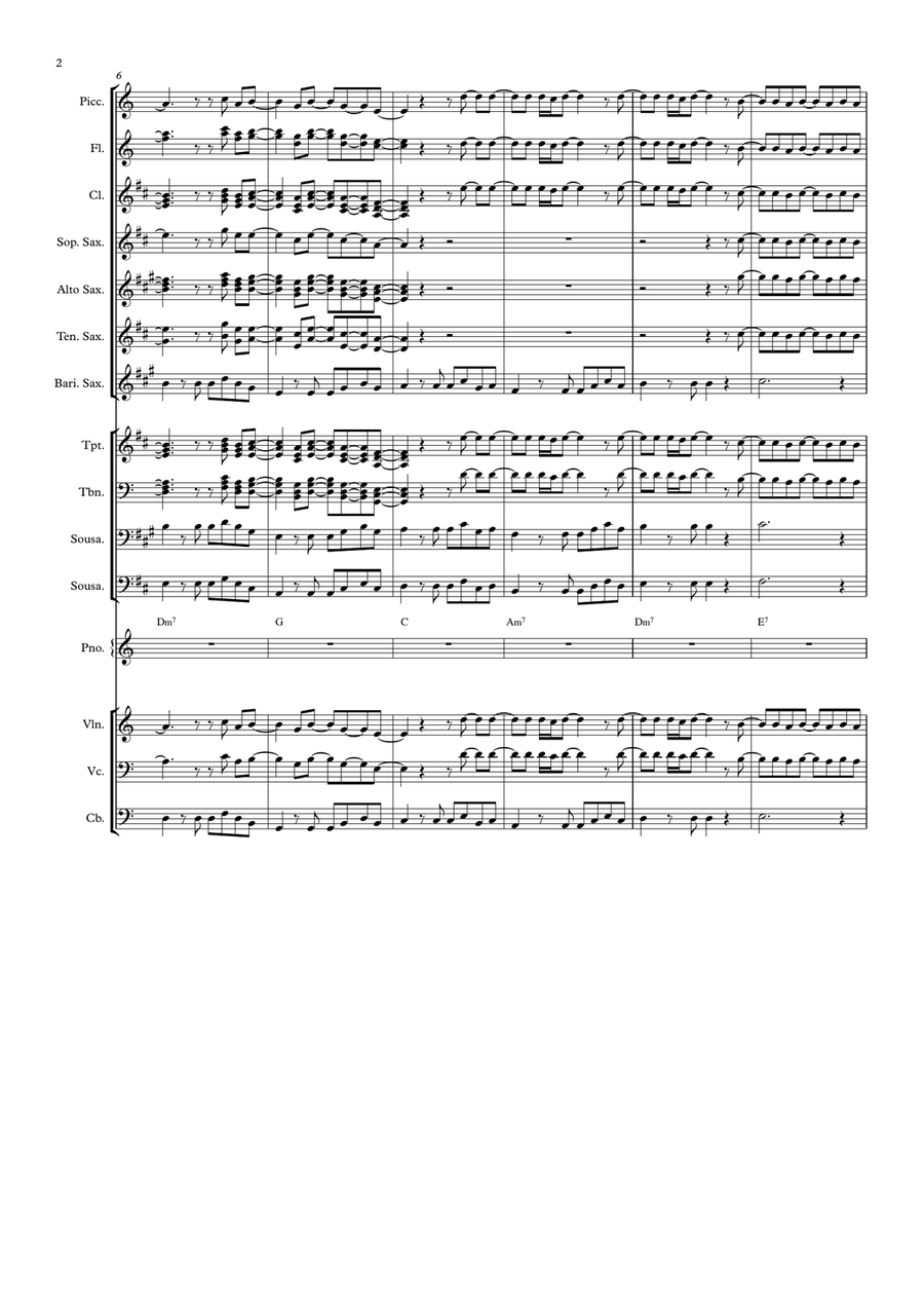 Flowers Flowers Concert Band scores gallery preview page 2