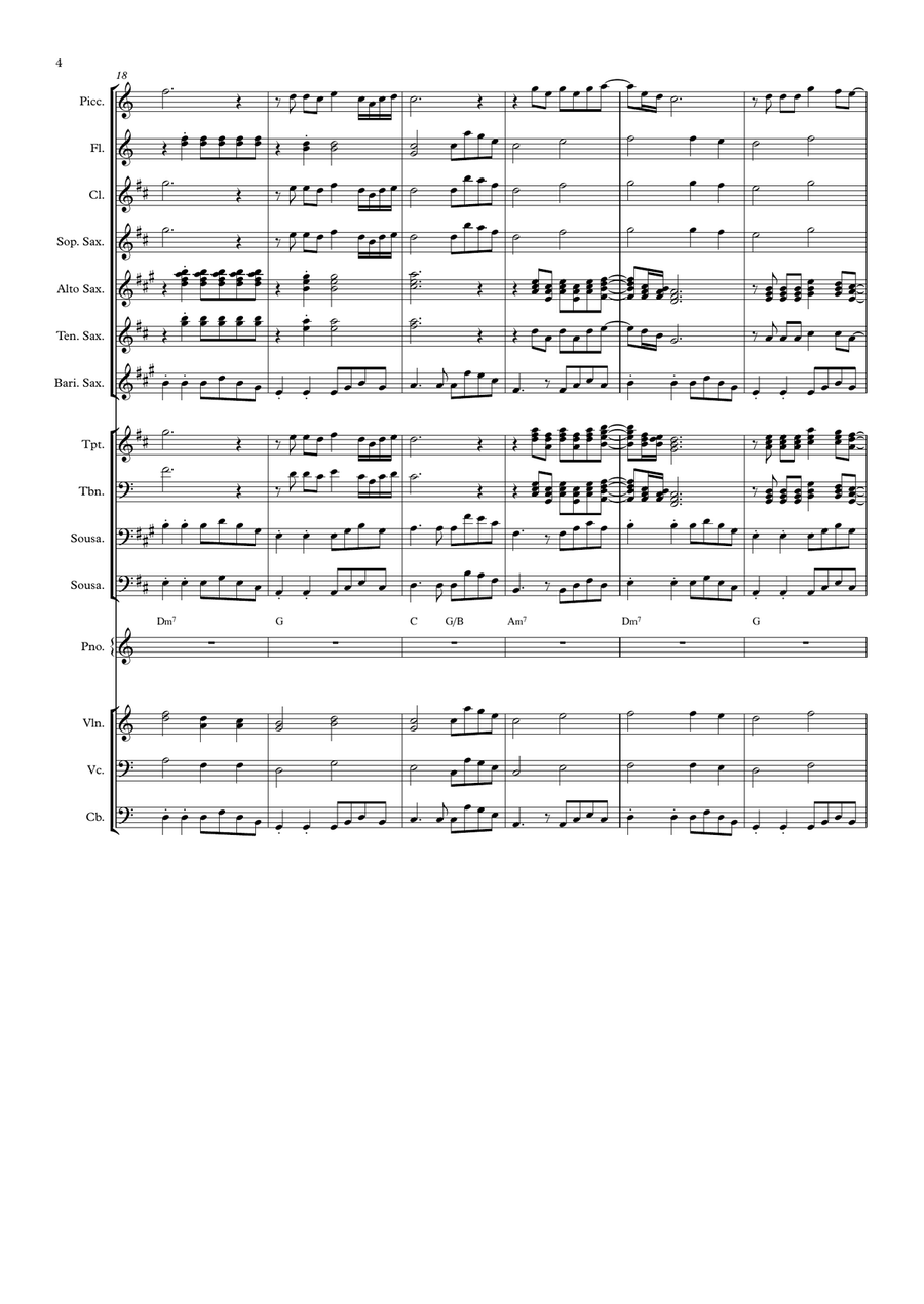 Flowers Flowers Concert Band scores gallery preview page 4