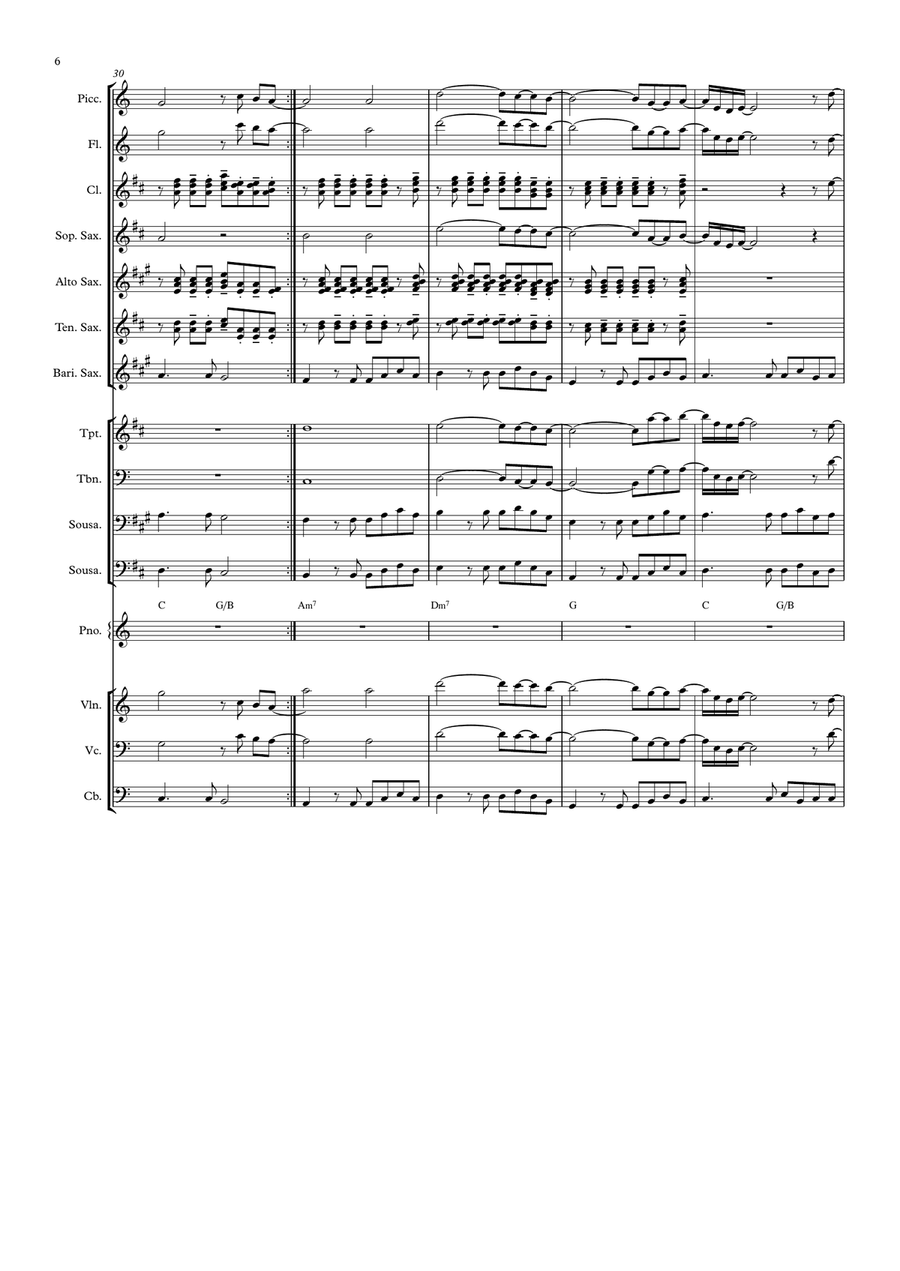 Flowers Flowers Concert Band scores gallery preview page 6