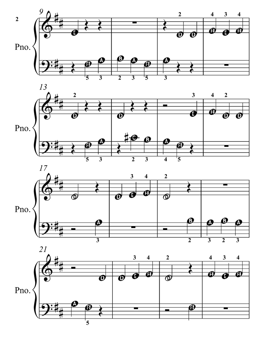 Silent Flight of Snowy Owls for Beginner Piano Piano Method scores gallery preview page 4