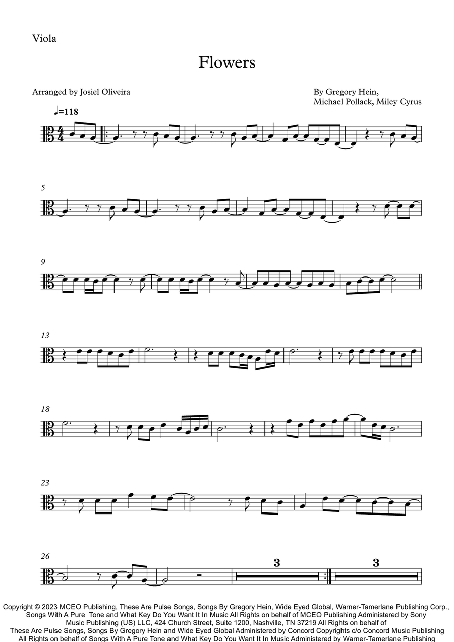 Flowers Flowers Viola scores gallery preview page 2