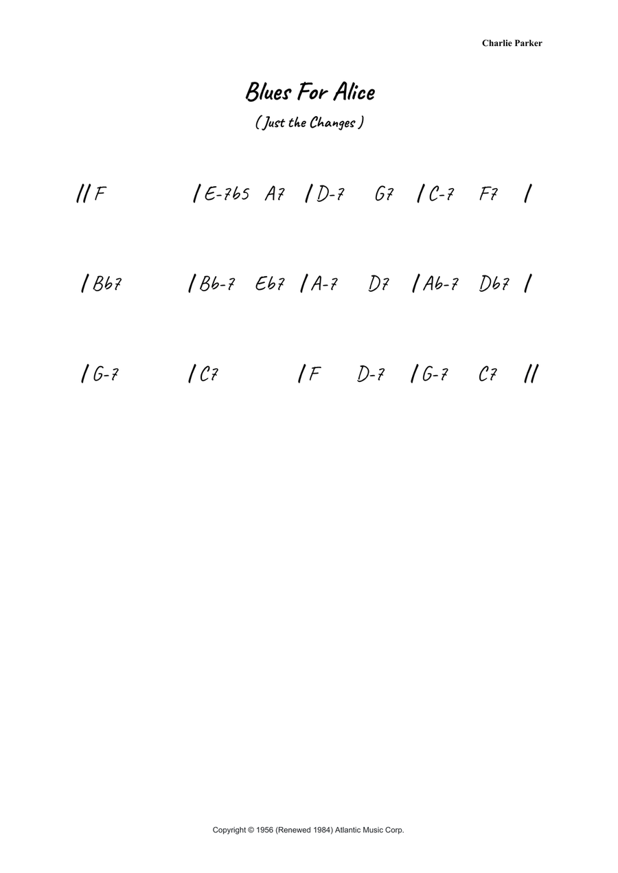 Blues For Alice Blues For Alice Piano scores gallery preview page 1