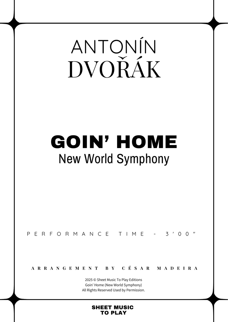 Goin' Home (New World Symphony) - String Orchestra (Full Score and Parts) Chamber Music scores gallery preview page 2
