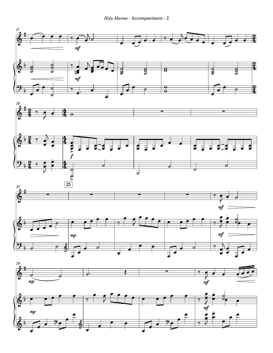 Holy Manna (Brethren, We Have Met to Worship) - Trumpet B-Flat Trumpet scores gallery preview page 3