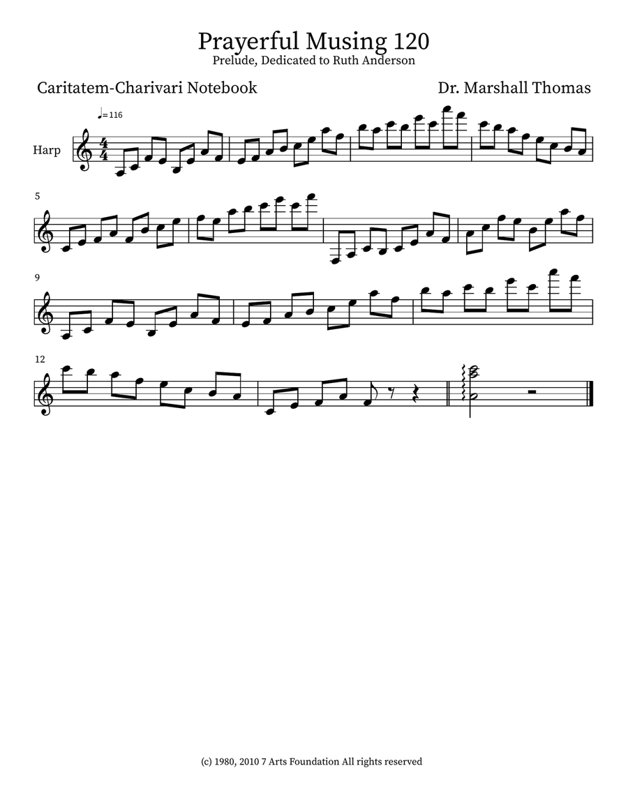 Prayerful Musing 120 Prayerful Musing 120 Small Ensemble scores gallery preview page 3