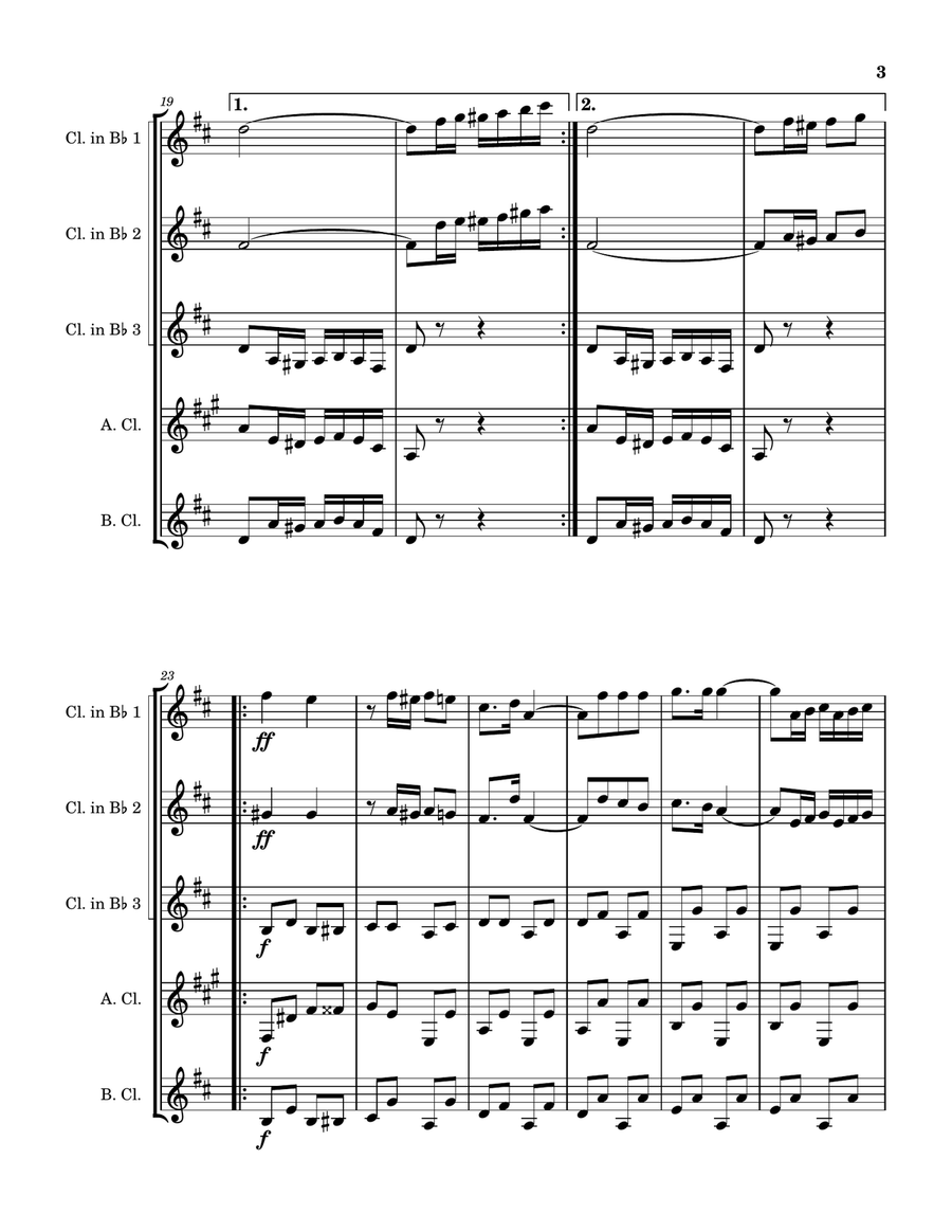 Apple Jack Rag Apple Jack Rag Clarinet Quintet scores gallery preview page 3