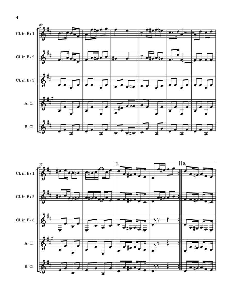 Apple Jack Rag Apple Jack Rag Clarinet Quintet scores gallery preview page 4