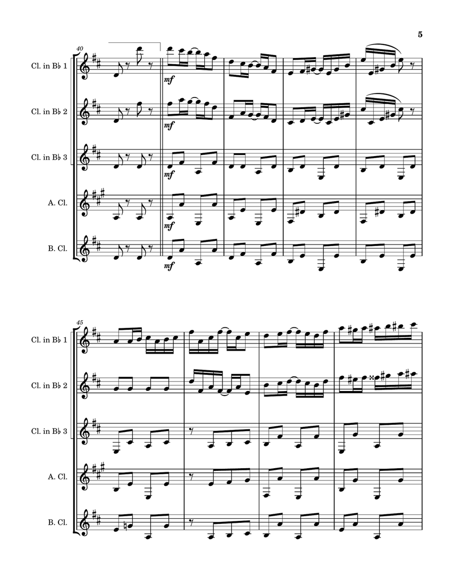 Apple Jack Rag Apple Jack Rag Clarinet Quintet scores gallery preview page 5