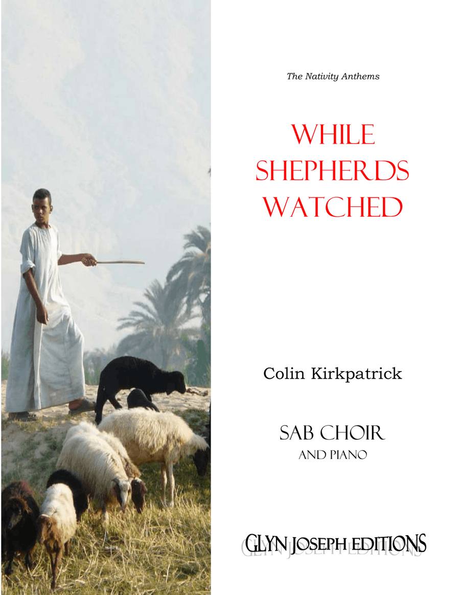 While Shepherds Watched (SAB choir and piano) 3-Part scores gallery preview page 1
