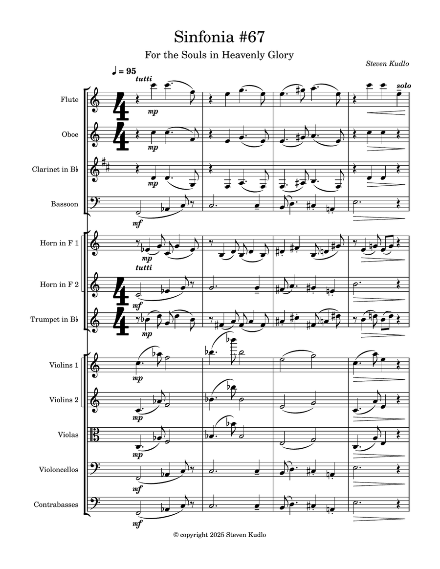 Sinfonia #67 Chamber Orchestra scores gallery preview page 1