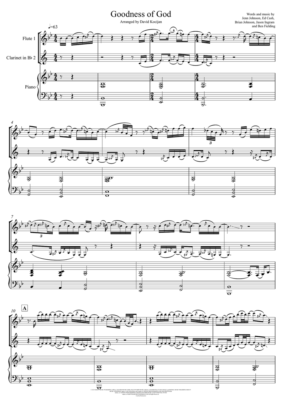 Goodness Of God Goodness Of God Woodwind Duet scores gallery preview page 1