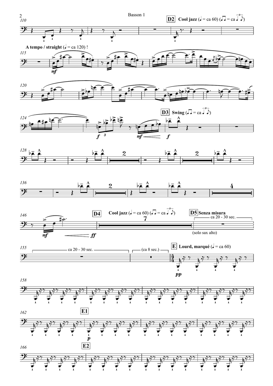film noir - Concerto for percussion & wind orchestra - PARTS Full Orchestra scores gallery preview page 2
