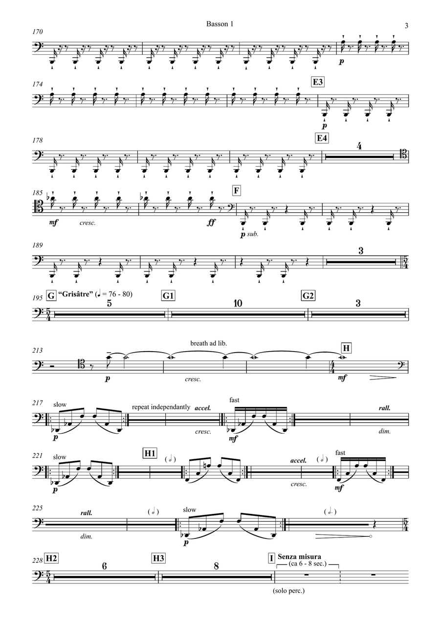 film noir - Concerto for percussion & wind orchestra - PARTS Full Orchestra scores gallery preview page 3