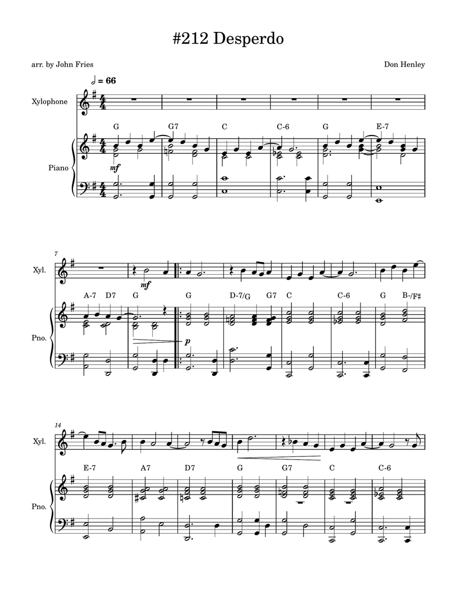 Desperado Piano scores gallery preview page 1