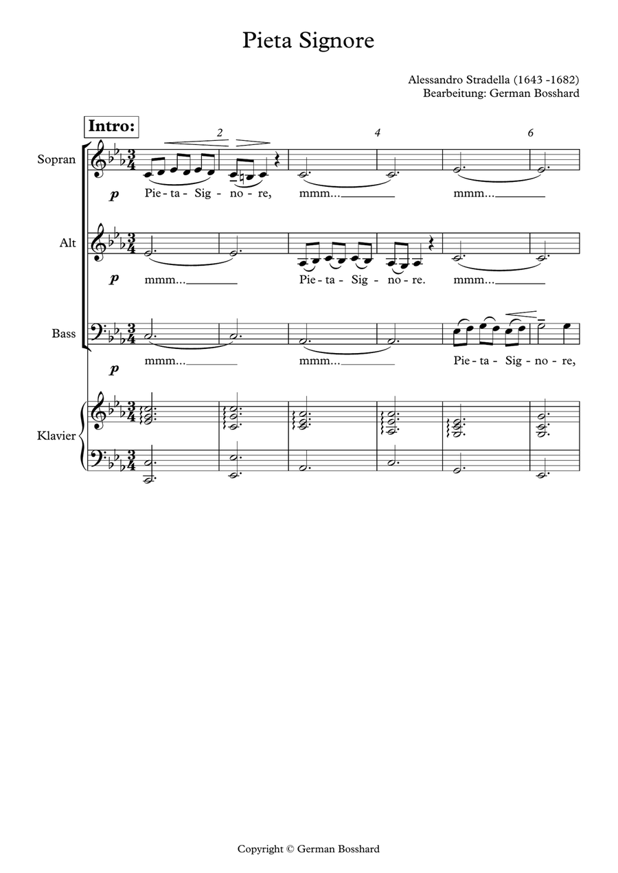 Pieta Signore Pieta Signore 3-Part scores gallery preview page 1