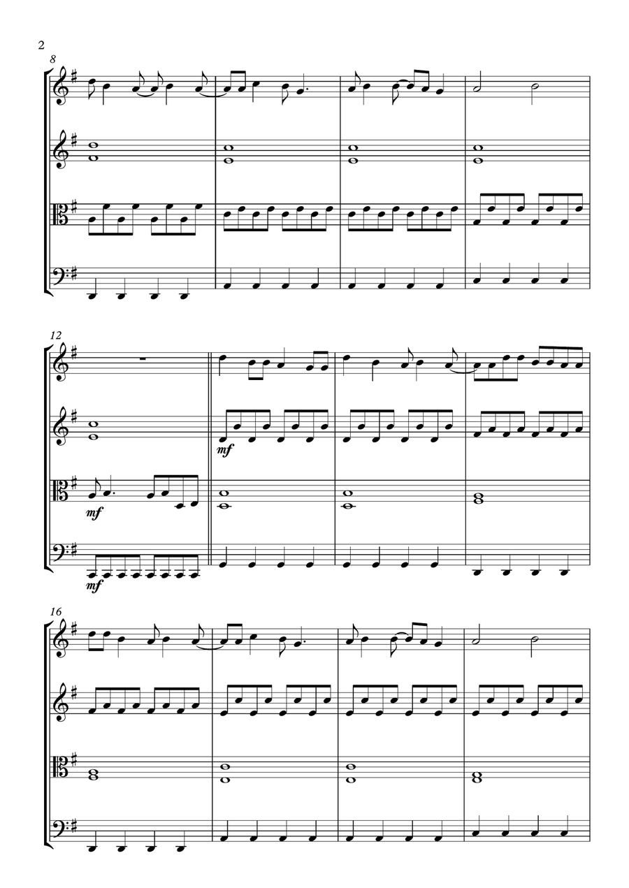 You Belong With Me You Belong With Me String Quartet scores gallery preview page 2