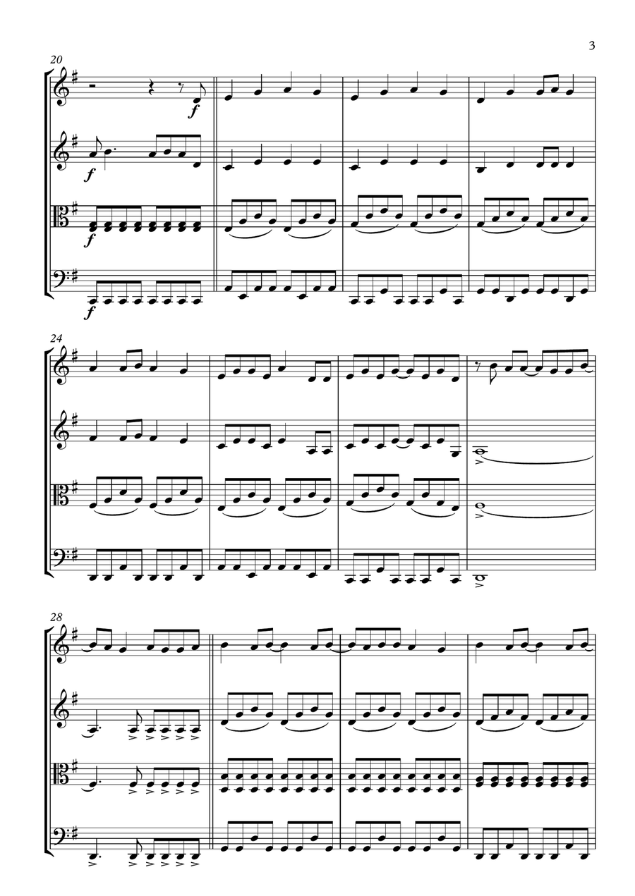 You Belong With Me You Belong With Me String Quartet scores gallery preview page 3