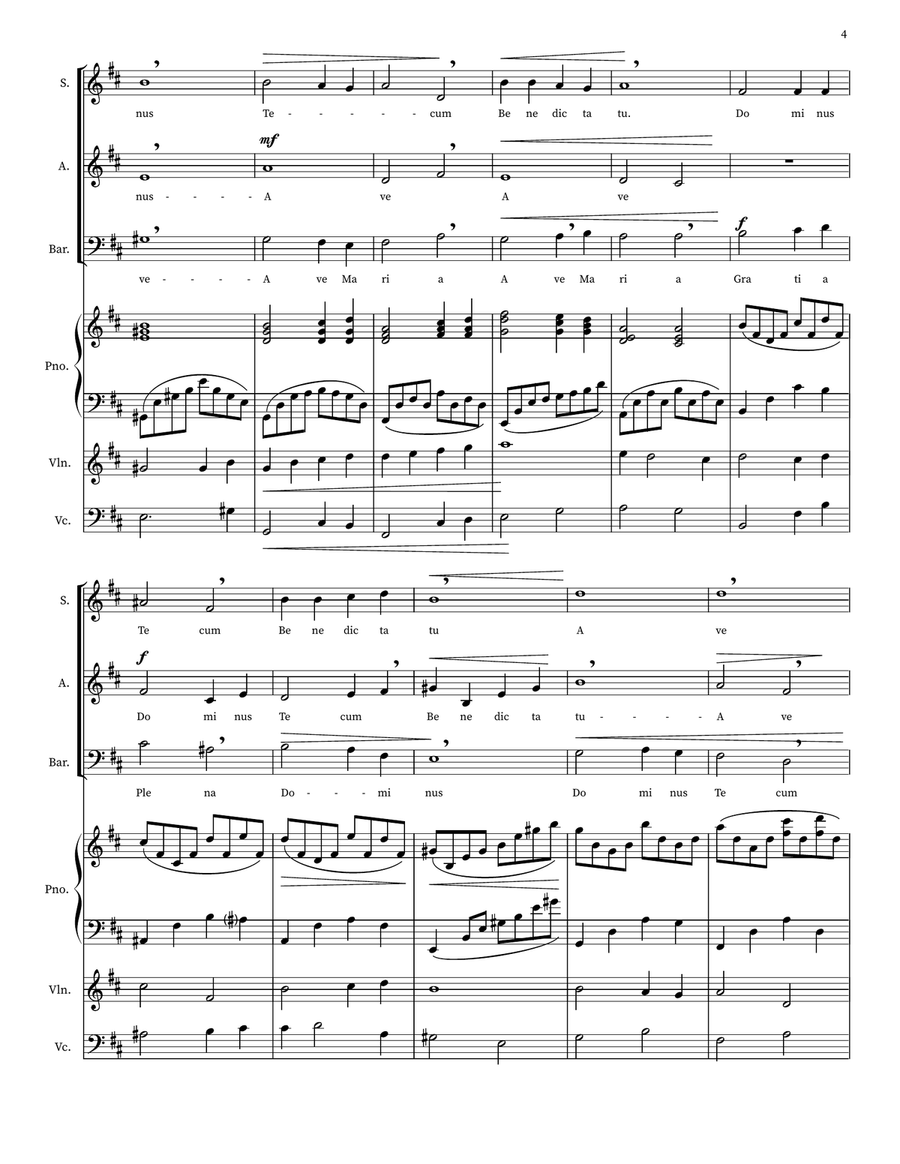 Ave Maria Ave Maria 3-Part scores gallery preview page 4