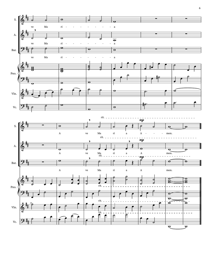 Ave Maria Ave Maria 3-Part scores gallery preview page 6