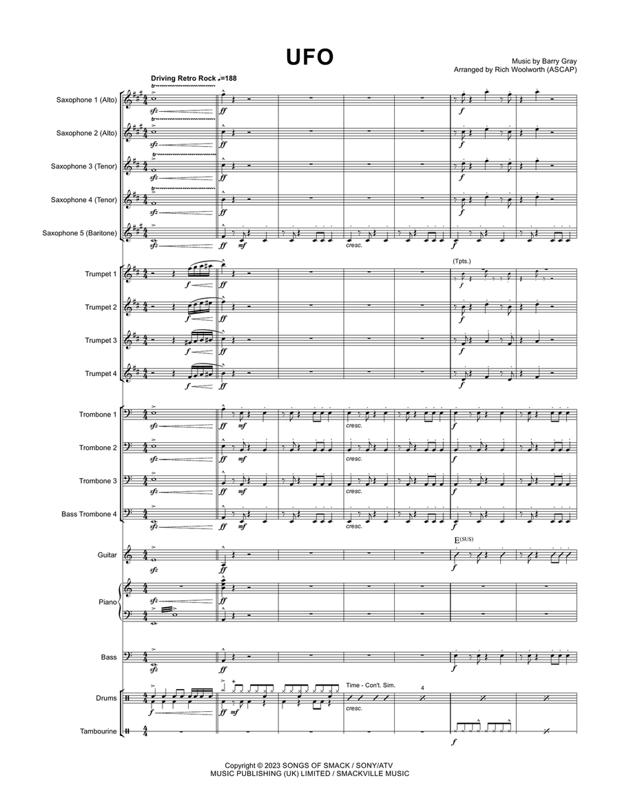Ufo Ufo Jazz Ensemble scores gallery preview page 1