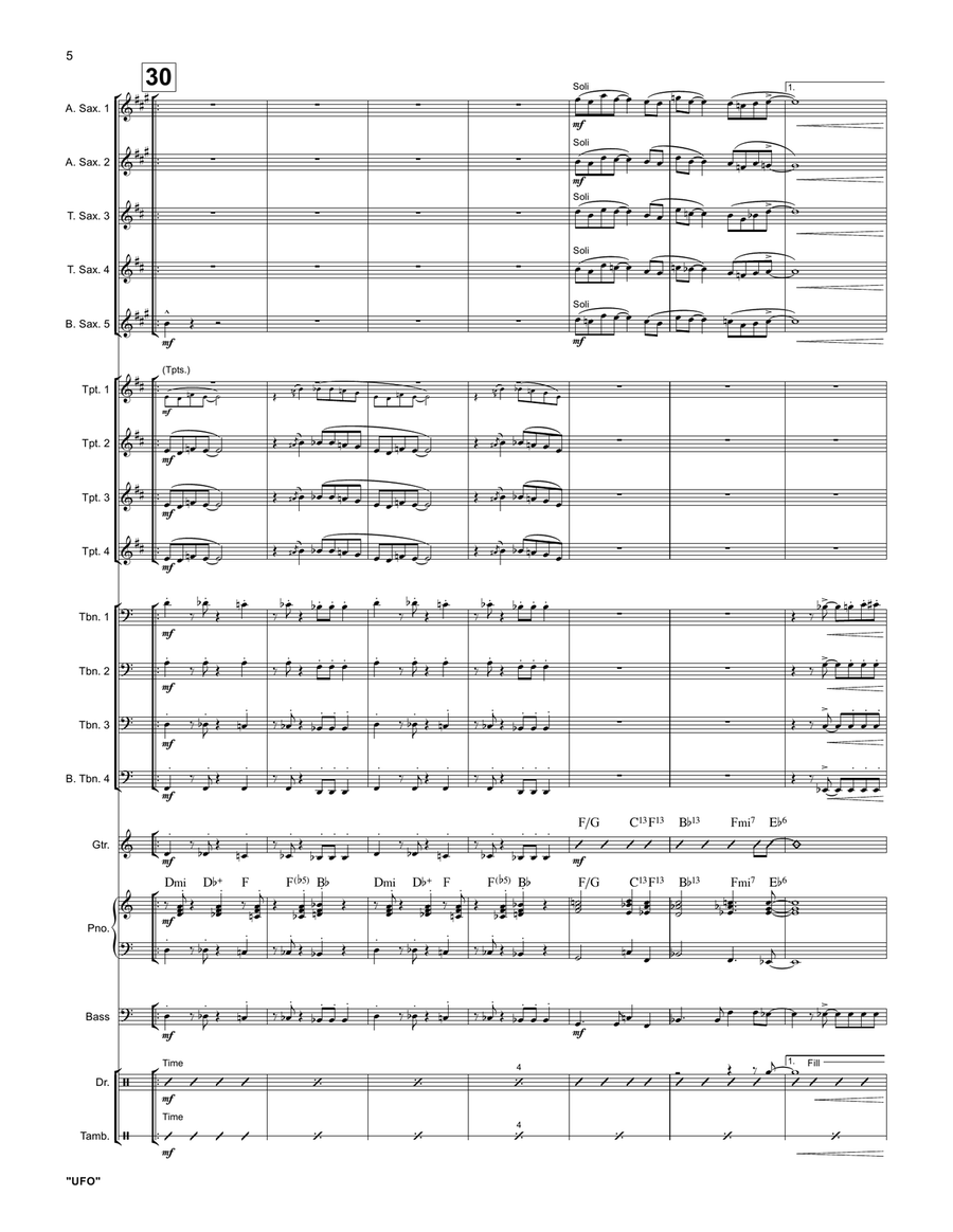 Ufo Ufo Jazz Ensemble scores gallery preview page 5