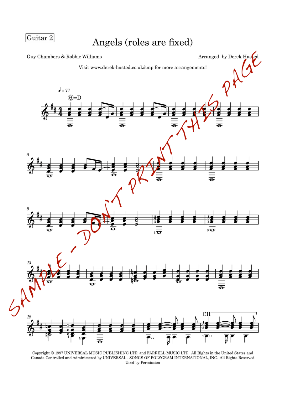 Angels Acoustic Guitar scores gallery preview page 5