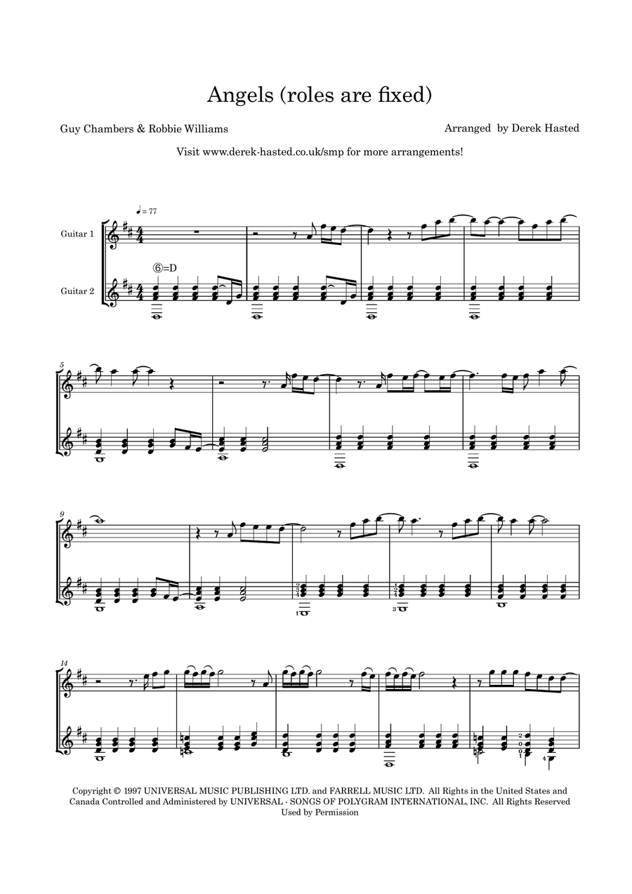 Angels Acoustic Guitar scores gallery preview page 6