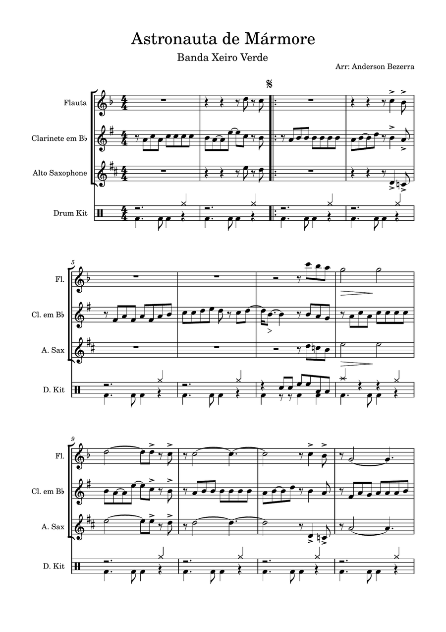 Astronauta de Mármore Astronauta de Mármore Woodwind Trio scores gallery preview page 1