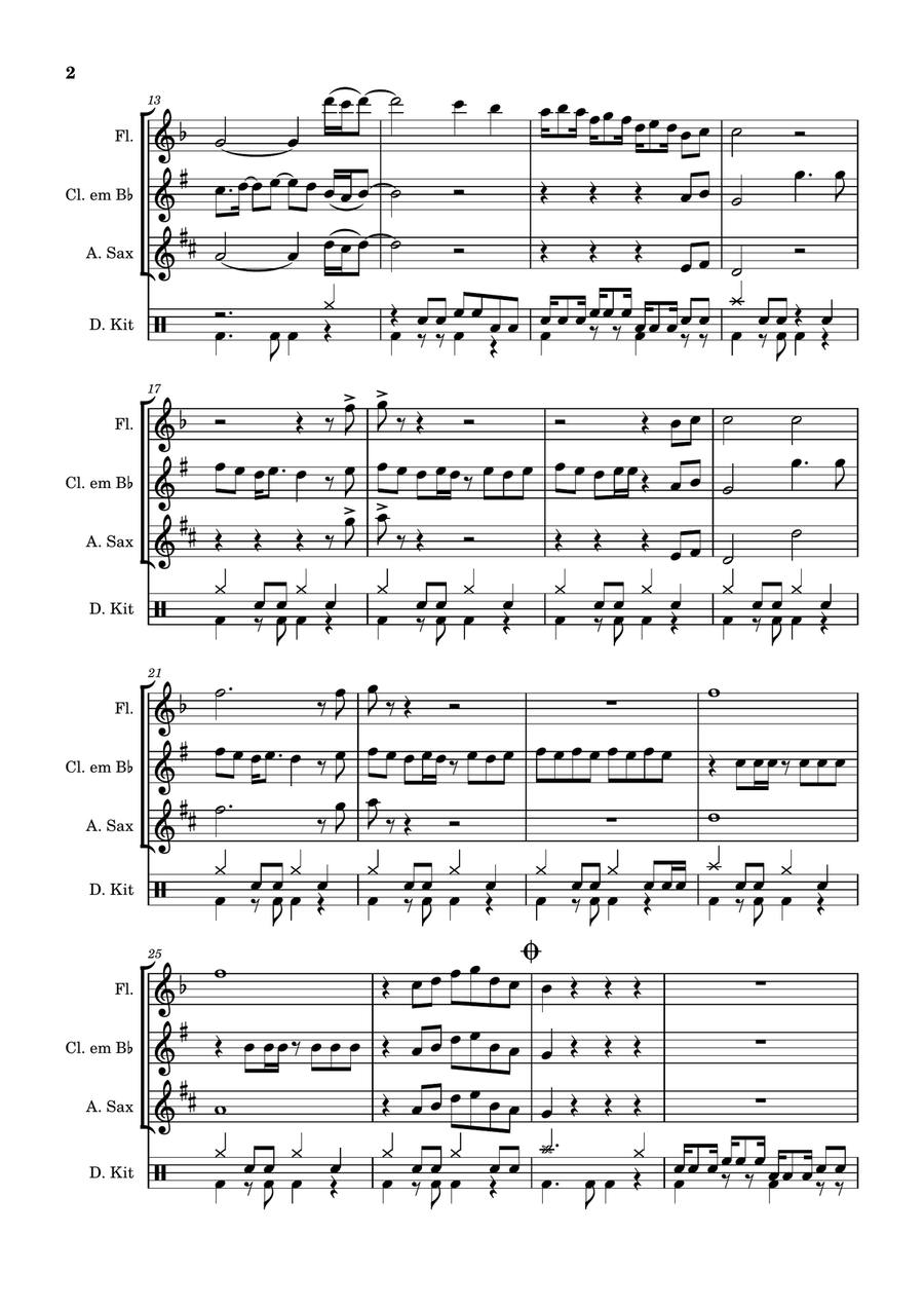 Astronauta de Mármore Astronauta de Mármore Woodwind Trio scores gallery preview page 2