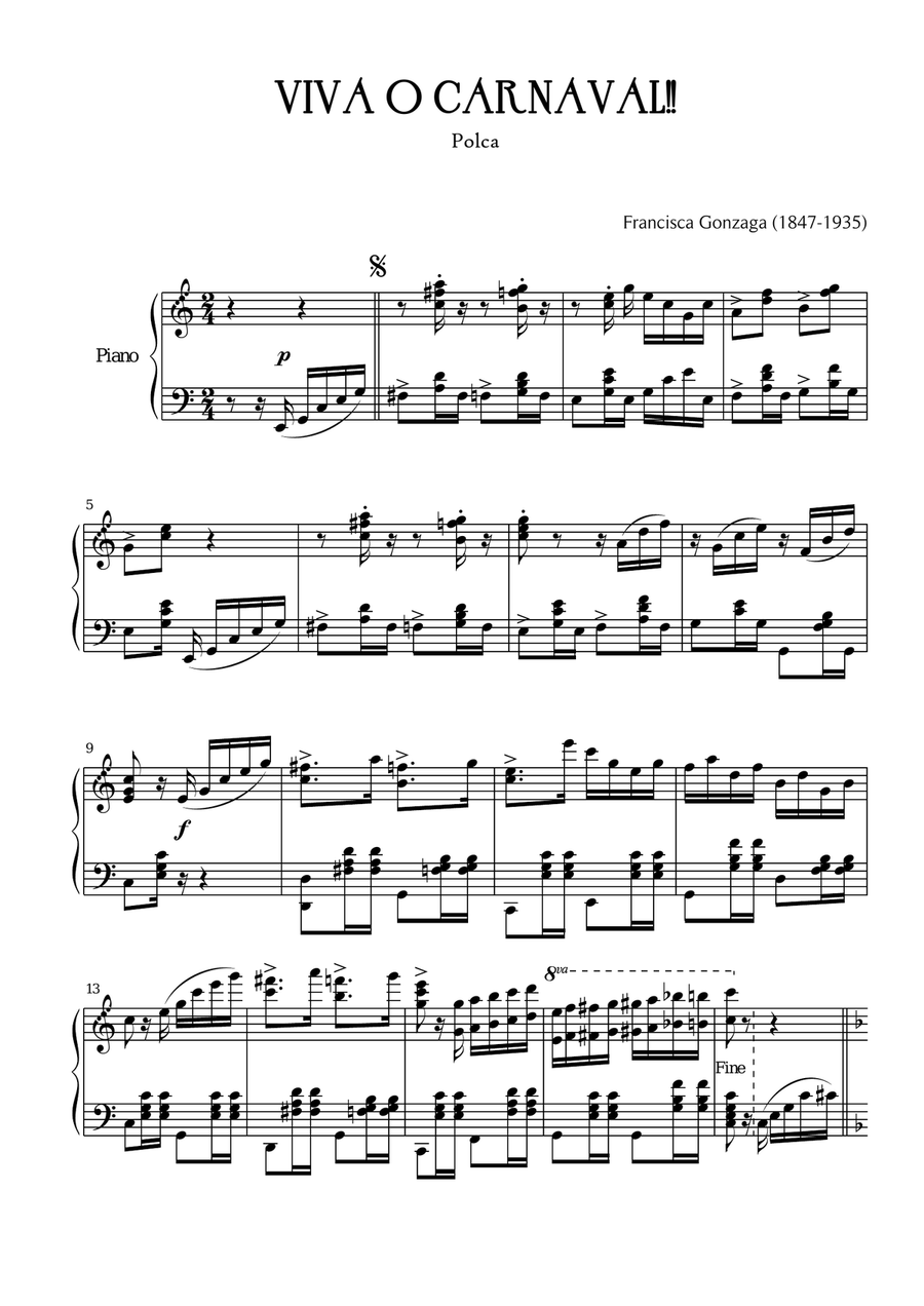 Viva o Carnaval Chamber Music scores gallery preview page 1