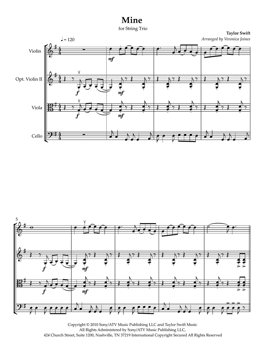Mine String Trio scores gallery preview page 1