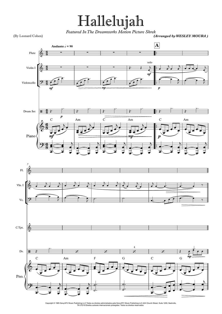 Hallelujah Small Ensemble scores gallery preview page 2