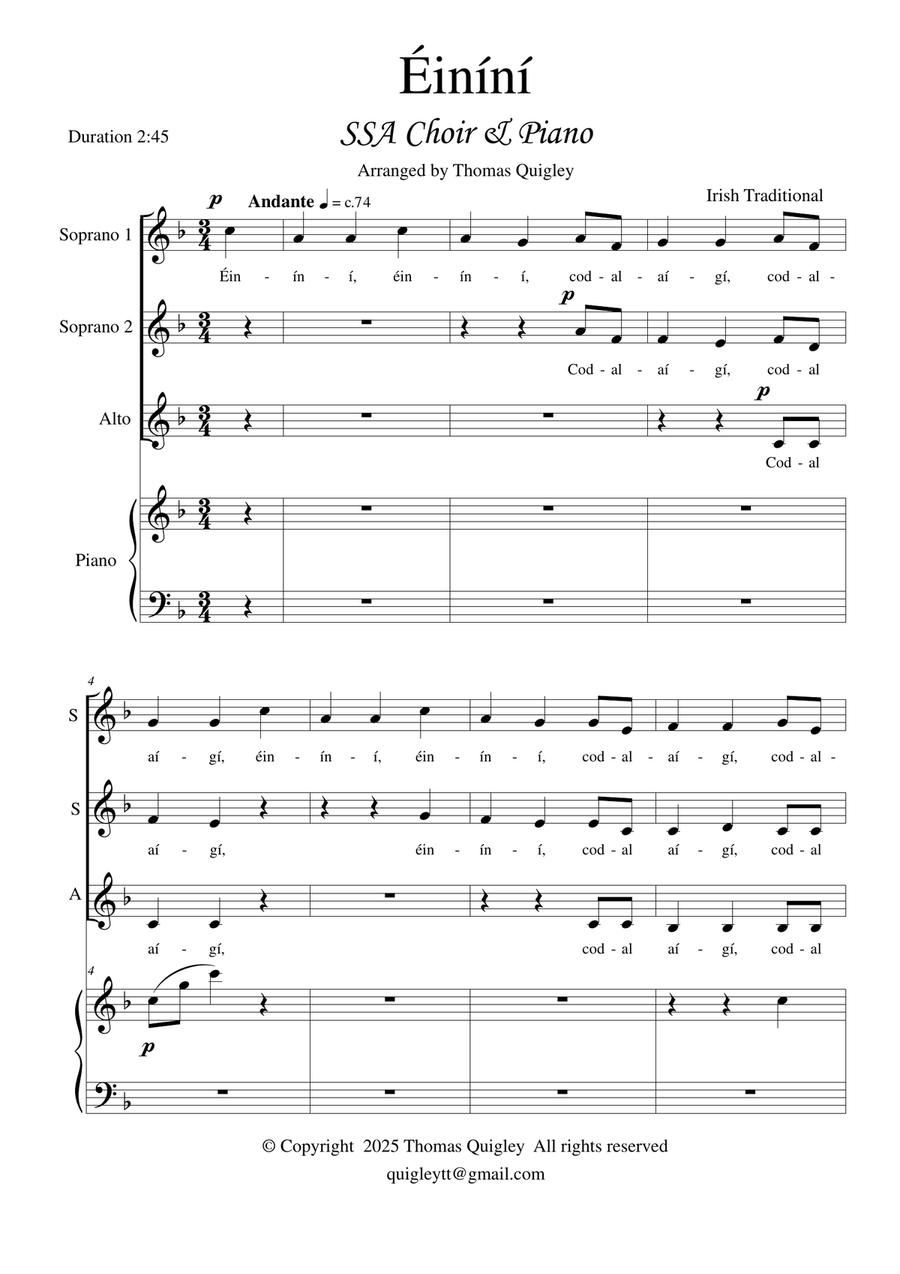 Éiníní Éiníní SSA scores gallery preview page 2