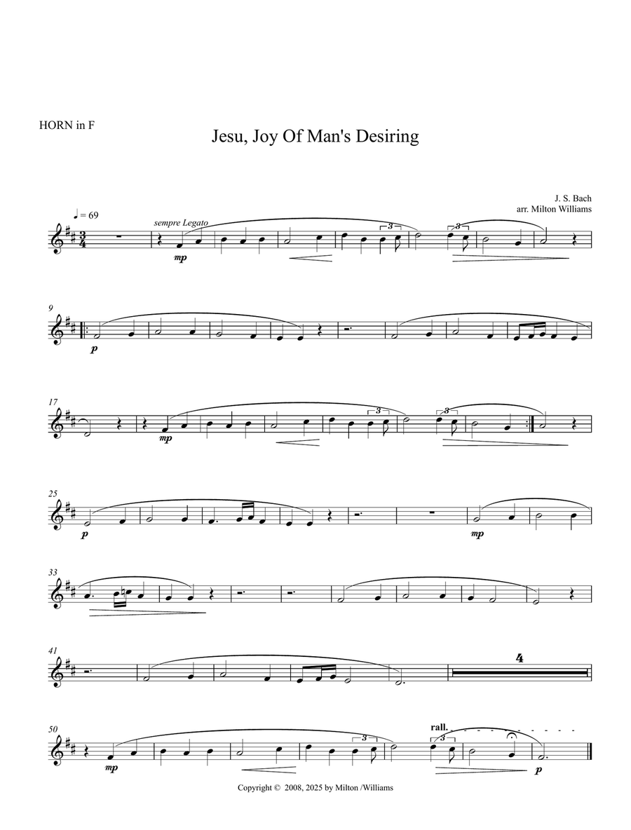 Jesu, Joy of Man's Desiring 4-Part scores gallery preview page 6