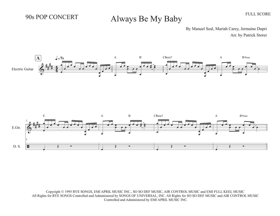 Always Be My Baby Always Be My Baby Concert Band scores gallery preview page 1