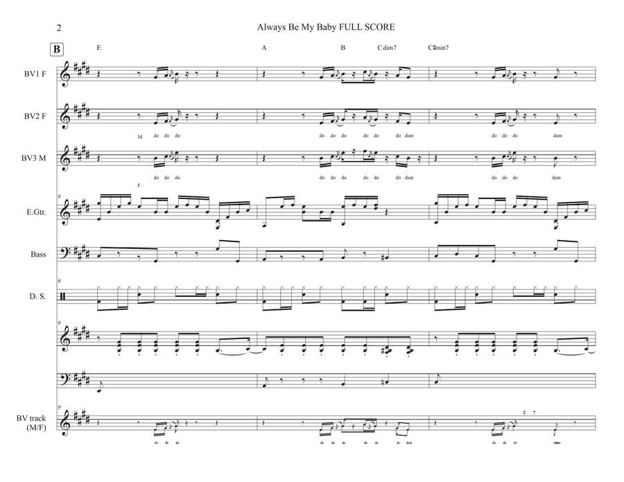 Always Be My Baby Always Be My Baby Concert Band scores gallery preview page 2