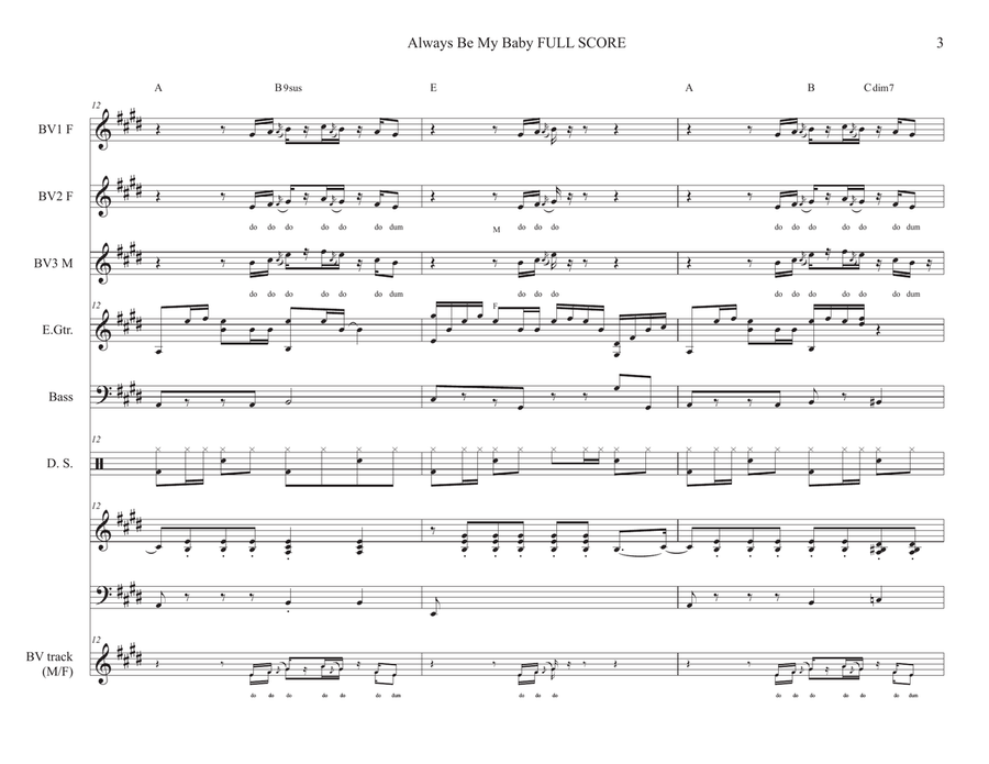 Always Be My Baby Always Be My Baby Concert Band scores gallery preview page 3