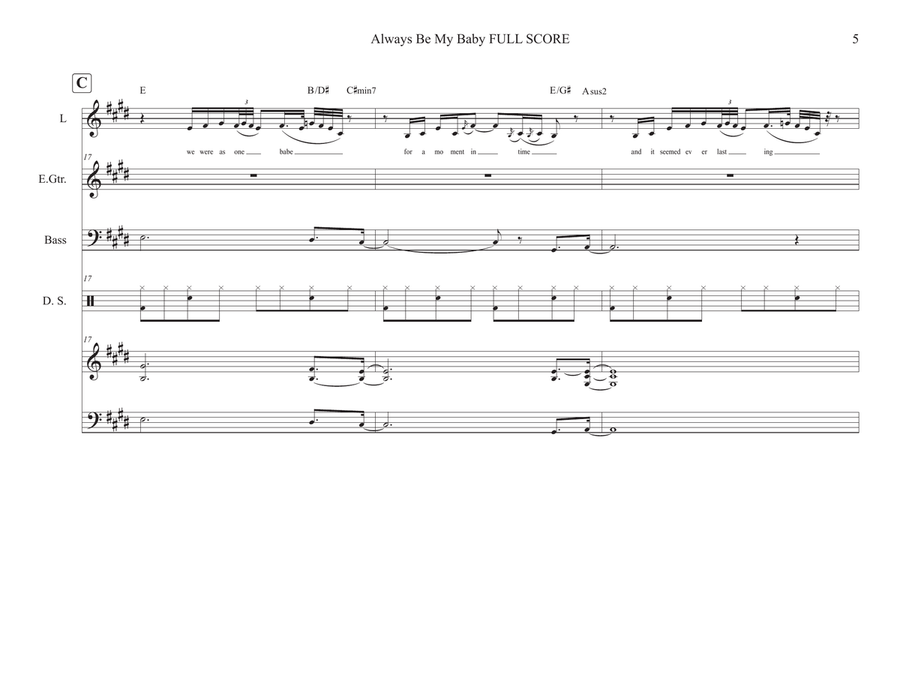 Always Be My Baby Always Be My Baby Concert Band scores gallery preview page 5