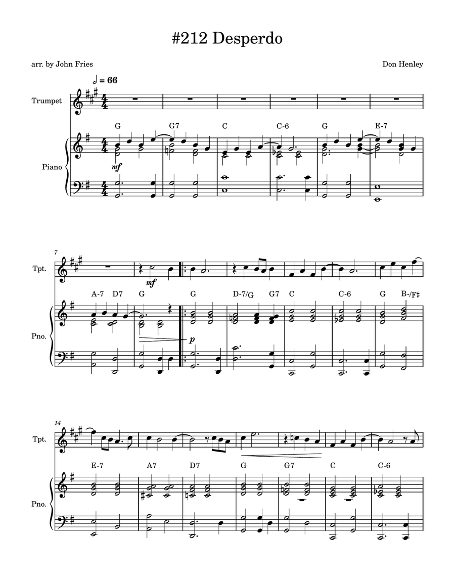 Desperado Trumpet Solo scores gallery preview page 1