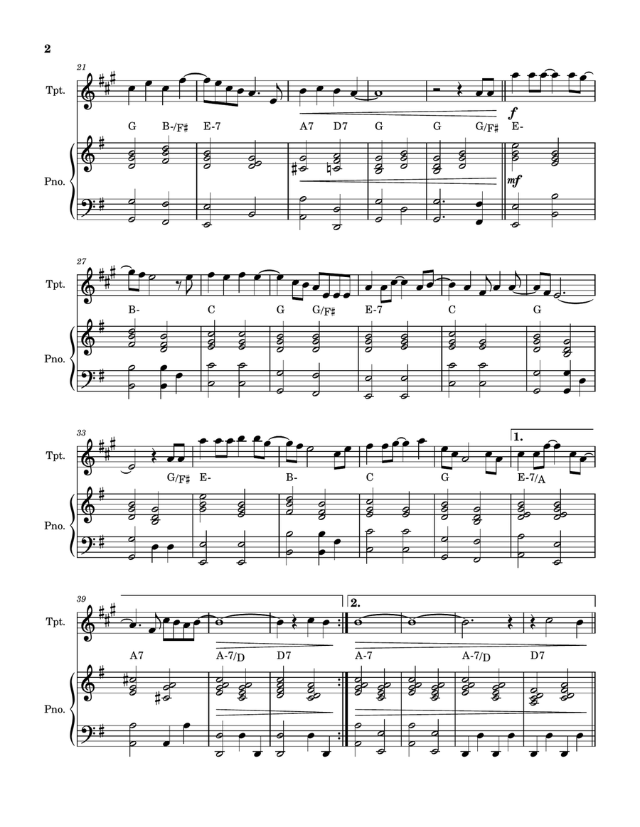 Desperado Trumpet Solo scores gallery preview page 2