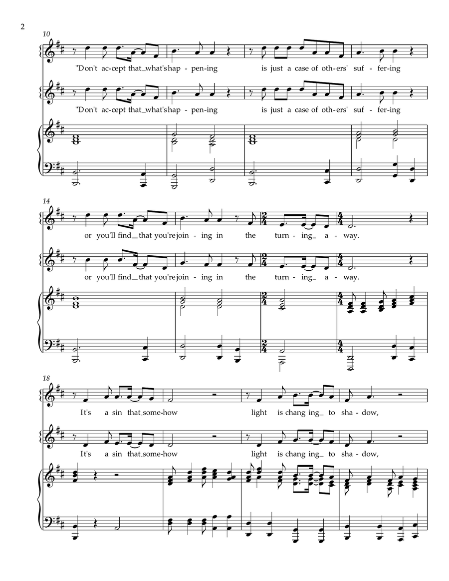 On The Turning Away 2-Part scores gallery preview page 2