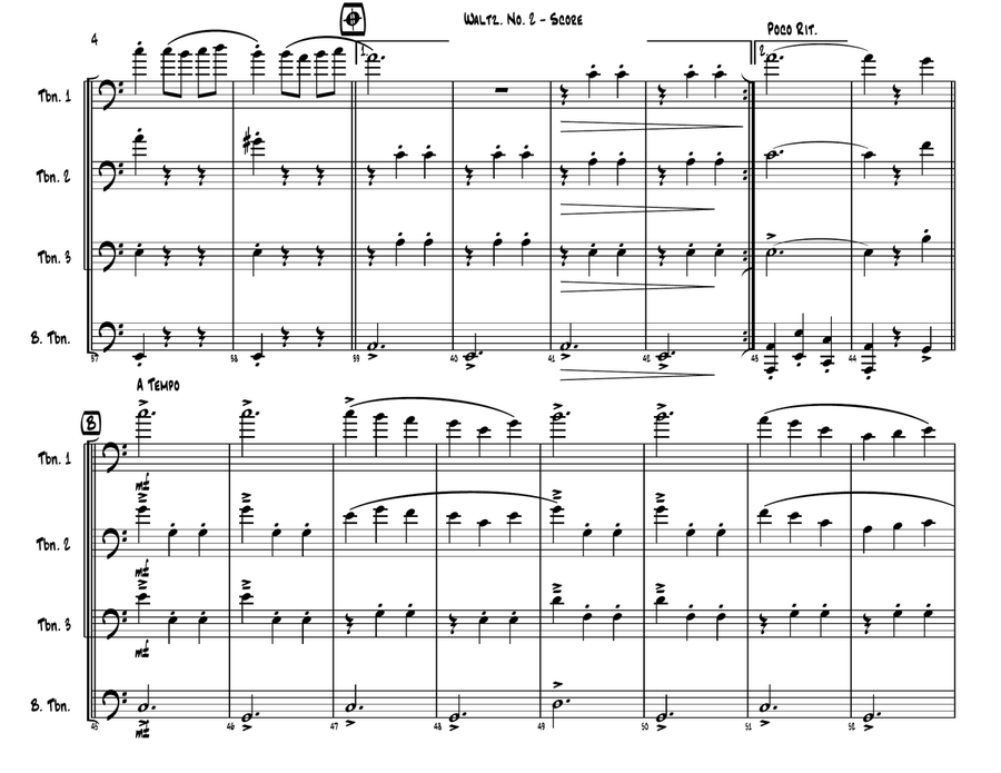 Waltz No. 2 Waltz No. 2 Brass Quartet scores gallery preview page 4