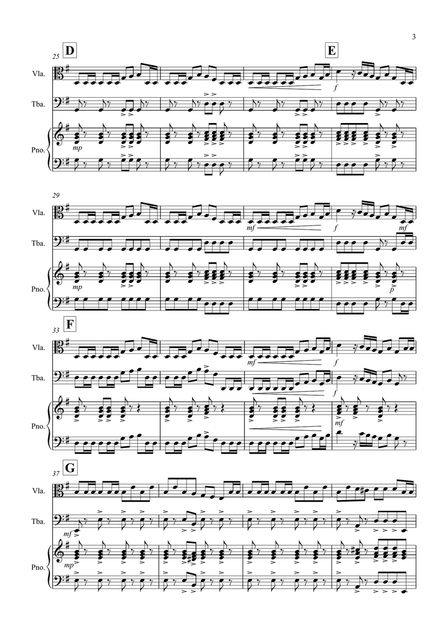William Tell Overture for Viola and Tuba Duet Tuba scores gallery preview page 3