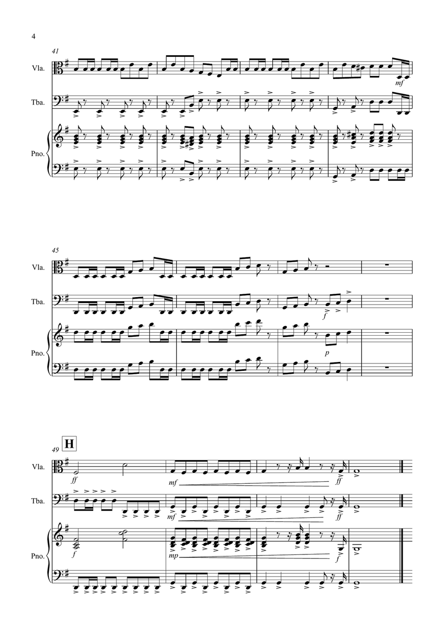 William Tell Overture for Viola and Tuba Duet Tuba scores gallery preview page 4