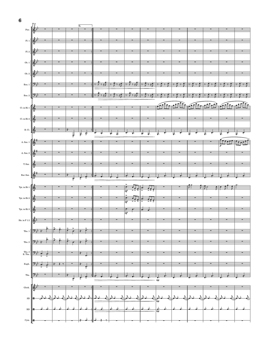 Banner of Glory Banner of Glory Concert Band scores gallery preview page 6