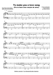To make you a love song