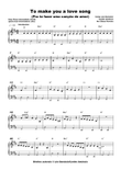 To make you a love song