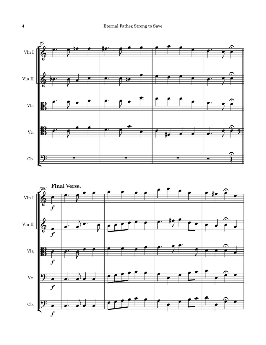 Eternal Father, Strong to Save String Orchestra scores gallery preview page 6
